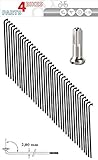 P4B 38x Fahrradspeiche SCHWARZ 292mm x 2mm Ø + 38x Nippel Silber 14mm Nirosta Edelstahl 177mm - 299mm Fahrrad Speichen Nippel Felge