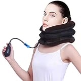 Aufblasbare Cervical Neck Traction, Halskragen/Nackenstütze - Zervikale Traktion Nackenkissen gegen Kopf- und Schulterschmerzen - mit verstellbarer Größe