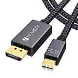 iVANKY Mini Display Port to Displayport, 4K @60Hz, Mini DP auf DP, Mini Displayport Kabel kompatibel mit MacBook Pro & MacBook Air (2010-2015), Mac Pro (2010-2013), Surface Pro und mehr - 2m