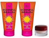 Joveka Schnellbraun Gel 2 X 150 ml + Gratis 1 X Power Face Cream 5 ml im Sparpack - Solariumkosmetik