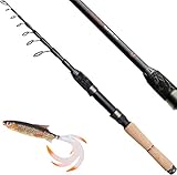 D-A-M Angelrute Shadow Tele Mini Spin - Profi Teleskoprute Reiserute (2,40 m / 30g)
