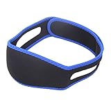 Anti-Schnarch-Kinnriemen - Soft Neopren Material - Damen Herren Unisex - schwarz/blau