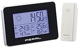 PEARL Uhr mit Wetterstation: Wetterstation mit Funkwecker, Thermo-/Hygrometer und Funk-Außensensor (Thermometer Funk)