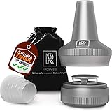 M. ROSENFELD Shisha Molassefänger mit Gewinde – Apollo, Universal aus Aluminium mit Adapter, Vorkühler-Aufsatz passt Universell für alle Shishas, Einfach auf den Kopfadapter stecken (Silber)