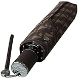 Knirps Taschenschirm T2 Duomatic - Auf-Zu-Automatik - Edition Nimbus, Brown (Braun), Länge ca. 28 cm, Durchmesser ca. 5 cm