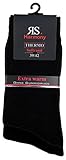 STRUMPFEXPRESS 4 PAAR Thermo Strümpfe BLACK Damensocken Mädchensocken OHNE GUMMI Gr. 35-42 (39-42)