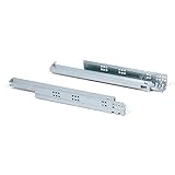 Emuca 3050605 Satz unsichtbare Führungen für Schublade, vollständiger Auszug, Soft-Verschluss, Verzinkt, 440 mm