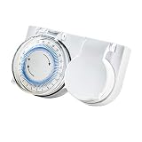 benon Zeitschaltuhr Mechanisch Outdoor - 96 Segmente (15 min) - Timer IP44 für Innen und Außen - Mit Kindersicherung - Steckdose max. 3680W