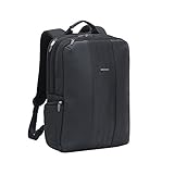RIVACASE Notebook Rucksack bis 15.6“ – Geräumige Tasche mit viel Platz für Zubehör und Belüftungssystem – Schwarz