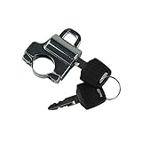 Cyclist store Univesal Motorrad Helmschloss Motorrad Haken Set Aluminium Chrome/Schwarz Compatible for 7/8'22mm Lenker Zubehör (Farbe : Silber)