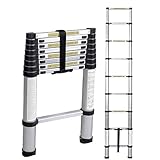 Teleskopleiter Haushaltleiter 2,6 M tragbar faltbar Leiter aus Aluminium Dachbodenleiter Mehrzweckleiter KS-JF-002