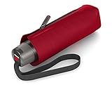 Knirps Taschenschirm T.010 Manual Uni – Sehr leicht – Klein und kompakt – Sturmfest – Windproof – Dark Red