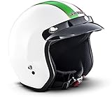 ARMOR HELMETS® AV-47 „Italy“ · Jet-Helm · Motorrad-Helm Roller-Helm Scooter-Helm Moped Mofa-Helm Chopper Retro Vespa Vintage Pilot Biker Helmet · DOT Schnellverschluss Tasche S (55-56cm)