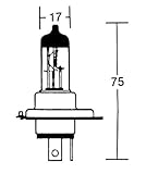 Ring Motorrad-Glühlampe, Motorrad-Glühbirne HS1 (H4) Glühbirne 6V, 35/35W PX43T, Unisex, Multipurpose, Ganzjährig, Glas, klar