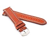 HIRSCH Herren Uhrenarmband Sattelleder Modell Liberty 24 mm Goldbraun