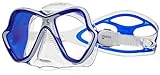 Mares Erwachsene Tauchmaske X-Vision Ultra LS, Blue White/Clear Blue, One Size
