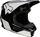 FOX Unisex V1 Revn Black/White Helmet, Black/White, M EU