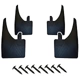 Universelle Schmutzfänger für vorne und hinten, qualitativ hochwertig, breit, 4 Stück und Schrauben.