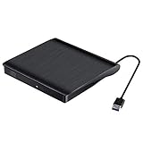 Externes CD DVD Laufwerk，USB 3.0 VCD-RW CD Brenner für Tragabar Externe DVD-RW DVD/CD,kompatibel mit Win10 /8/7/XP,Laptop,Mac/MacBook Air/Pro/iMac/PC (Schwarz)