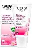 WELEDA Wildrose Glättende Tagespflege, Naturkosmetik Gesichtscreme für trockene Haut zum Schutz vor Falten und Hautalterung, für Vitalität und Elastizität der Haut (1 x 30 ml)