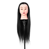 Anself 24 Zoll Trainingsköpfe für Friseure Übungskopf Friseurkopf Friseursalon Puppenkopf Schminkkopf Friseur Mannequin kopf mit Klemme
