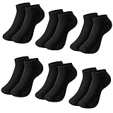L&K-II 12 Paar Damen Sneaker-Socken Füßlinge 35/38,Schwarz