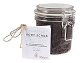 Deluxe Körper-Peeling KAFFEEKUSS (300g), 100% natürliches Kaffee Body-Scrub mit reichhaltigem Kokosöl & Avocadoöl in edlem PET Bügelglas, vegan & tierversuchsfrei, von Venize