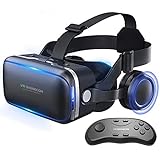 Honggu VR Shinecon, VR Headset, 3D-Brille, virtuelle Realität, Headset für VR Spiele und 3D-Filme, Pack mit Fernbedienung