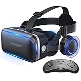 Honggu VR Shinecon, VR Headset, 3D-Brille, virtuelle Realität, Headset für VR Spiele und 3D-Filme, Pack mit Fernbedienung