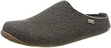 Living Kitzbühel Herren Pantoffel unifarben mit Fußbett Pantoffeln, Grün (Fango 0462), 37 EU