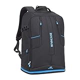 Rivacase 7890 Rucksack für Drohne und Laptop 16' - Tasche für Tablet, 40,6 cm , erweiterbar, Schultergurt, 2,25 kg, Schwarz, Blau