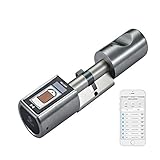 WE.LOCK L6SBR ElektronischerTür-Schließzylnder,biometrischerTüröffnermitFingerabdruck und Fernbedienung, Schloss,Bluetooth&Wi-FiVerbindung,Montage kinderleichtohneBohrung