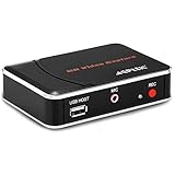 AGPTEK HD Game Capture 1080P HDMI Videorekorder Sprachaufnahme, Kompatibel mit WiiU/Nintendo-Switch/Xbox One/PS4 usw. Unterstützung für Mic