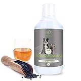 Nutrani Schwarzkümmelöl für Hunde | 500ml – 100% natürlich – Kaltgepresst mit wertvollen Fettsäuren, Aminosäuren und Vitaminen