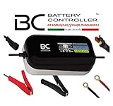 BC Battery Controller BC 3500 EVO, Digitales Batterieladegerät und Erhaltungsladegerät mit LCD, Batterie- und Ladesystem-Prüfgerät für alle 12V Blei-Säure Autobatterien und Motorradbatterien, 3.5A/1A