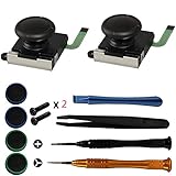 3D Analog Joystick, Timorn Joystick Ersatzteile Thumb Stick Reparatursatz für Switch Joycon Controller mit Schraubendreher Pinzette Pry Tools und Thumbstick Kappen