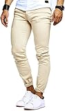 Leif Nelson Herren Chino-Hose Moderene Stoffhose für Männer aus Baumwolle Sommerhose Freizeithose Slim Fit