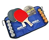 JOOLA Tischtennis-Set Family , 4 Tischtennisschläger + 10 Tischtennisbälle + Tasche