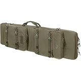 Wisport Doppel Waffentasche abschließbar + inkl. E-Book | Waffenfutteral gepolstert lang für 2 Gewehre | Rifle Case Tactical | Futteral Langwaffen | Cordura | 120+ | RAL-7013