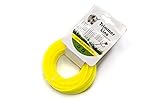 vhbw Mähfaden Trimmerfaden mit 2,4mm Durchmesser für Rasentrimmer Motorsense - 15 Meter, Gelb, Nylon, widerstandsfähig - Rasentrimmerfaden Ersatzfaden