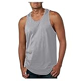 Herren Tank Top Athletic Vest Sommer Muskelshirt Unterhemden Achselhemden Classic Rundhals-Ausschnitt Achselshirt Fitness Muskel Gym T Shirt Casual Tanktop Ärmellos Weste Sportshirt Trainingsshirt