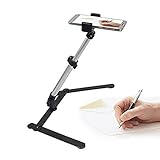 Handy Stativ Universal Handy Stativ Adapter Smartphone Halterung,Flexibel Stative für Live-Kochen Handyspiel Aufnahme,Panorama Fotos (Schwarz)