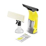 Kärcher Fenstersauger WV 1 Plus (Akkulaufzeit: 20 min, Gewicht: 0,5 kg, Flächenleistung je Akkuladung: 55 m², Sprühflasche mit Mikrofaserbezug, Fensterreiniger-Konzentrat 20 ml)