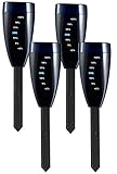 Royal Gardineer Erdfeuchtigkeitsmesser: 4er-Set Digitaler Feuchtigkeitsmesser mit LED-Anzeige (Feuchtesensor)