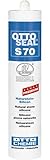 OTTOSEAL® S70 Premium-Naturstein-Silikon/Silicon 310 ml - Anthrazit C67 Silikon Naturstein Marmor Dichtstoff Abdichtung - Hohe Kerb- und Reißfestigkeit für den Innen&Außenbereich