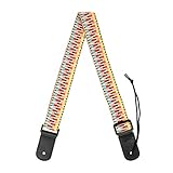 CASCHA Ukulele-Gurt verstellbar I Länge 76 cm bis 139 cm individuell einstellbar I robuster Ukulelen-Gurt für Kinder & Erwachsene I sehr angenehm & bequem zu tragen I Gurt Ukulele Jacquard Rainbow
