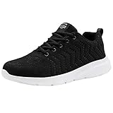 BURFLY Mode Korean Herren Trend Casual Sportschuhe Männer Turnschuhe Laufschuhe Schwarz/Blau Plus Größe 39-48 Freizeit Sneaker Unisex Fitness Sport Running Schuhe