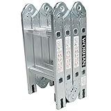 WORHAN® MEHRZWECKLEITER ANLEGELEITER STEHLEITER 205cm AUS ALUMINIUM LEITER 2,5m KS2.5