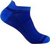 Wrightsock Profi Sportsocke Sneakers Low Tab - anti-blasen - Farbe royale blau, Gr. L
