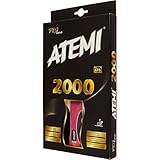 Atemi 2000 Pro Line Wettkampf Tischtennisschläger ITTF Zugelassen - Der Leichteste Seiner Klasse (Anatomisch)